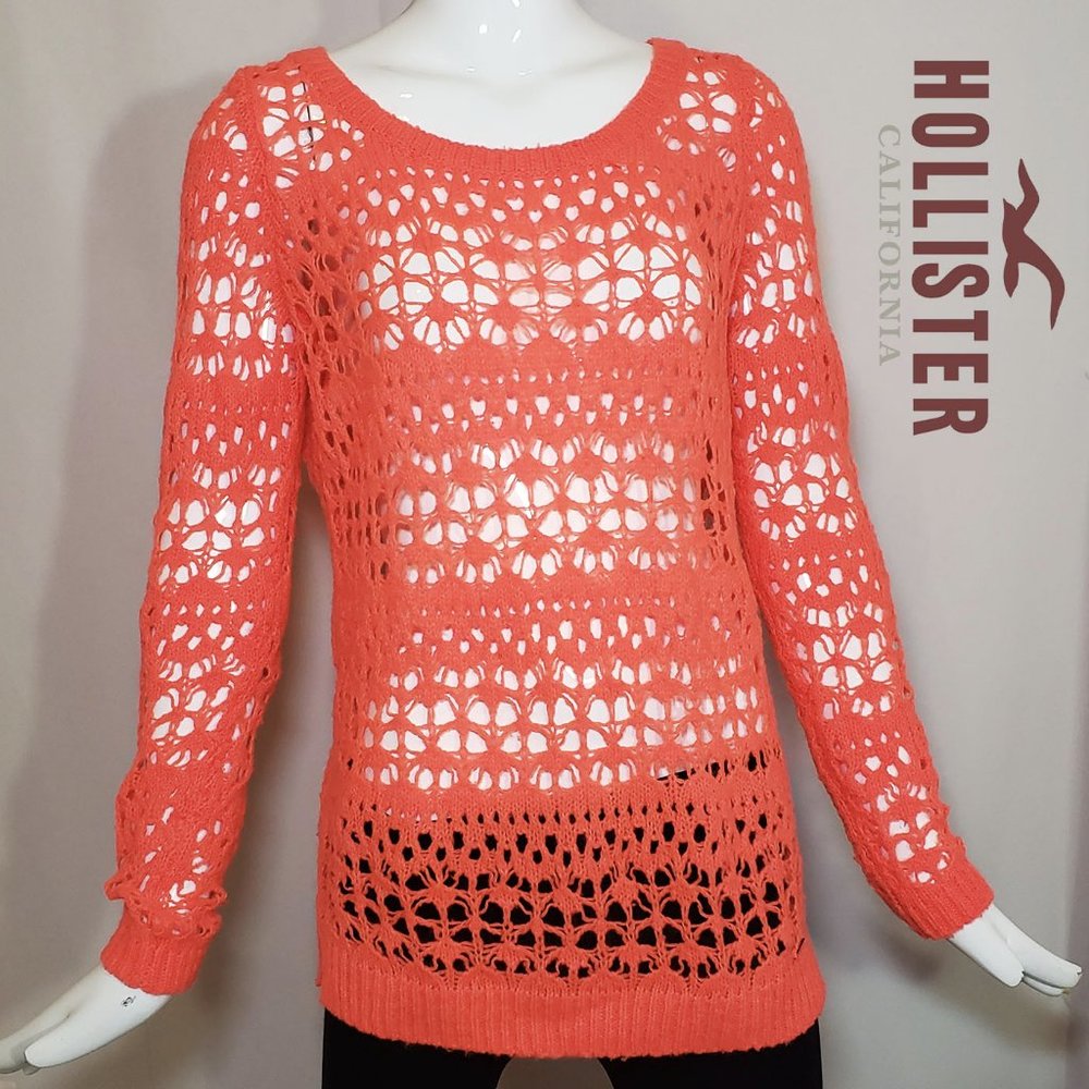 Crochet longsleeves top by Hollister size medium